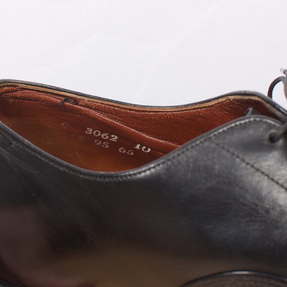 Hartt 11.5 C Black Leather Calfskin Captoe Oxford Shoe - Picture 7 of 9